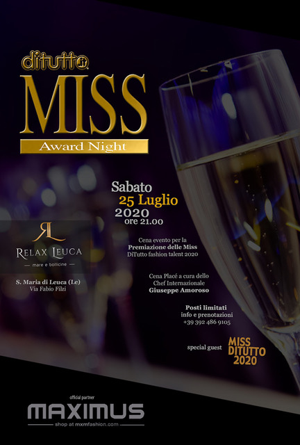 25/7 Miss Award Night al Relax Leuca con le vincitrici dei Fashion Talent DiTutto 2020
