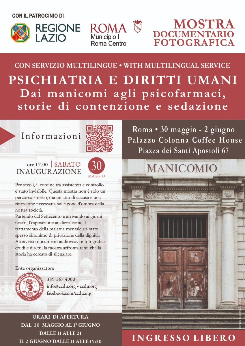 Diritti umani e salute mentale: a Roma si apre il dibattito su contenzione, TSO e pratiche non coercitive