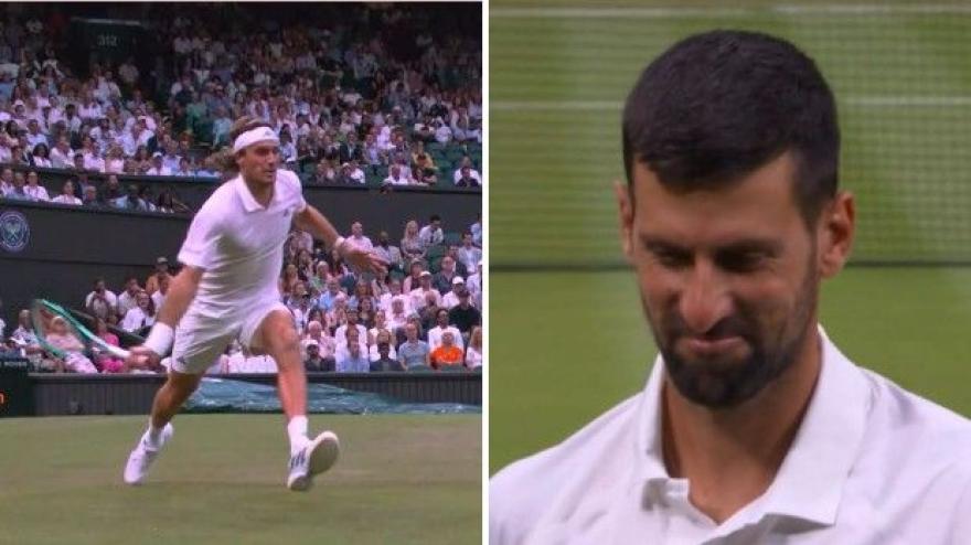 VIDEO Tsitsipas, dritto pazzesco: la faccia di Djokovic dice tutto (e lo applaude)