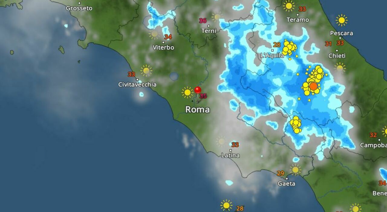 Temporale oggi a Roma, dove e quando: le previsioni meteo dei prossimi giorni. «Brusco calo delle temperature»