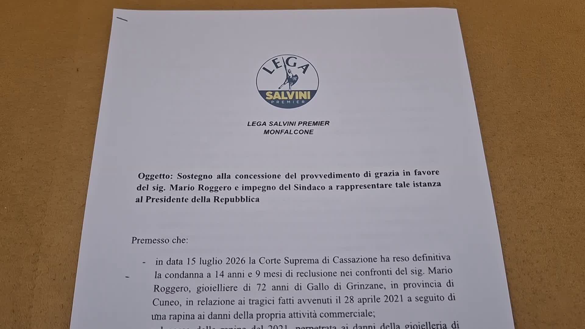 La Lega di Monfalcone scrive a Mattarella: Grazia per Roggero