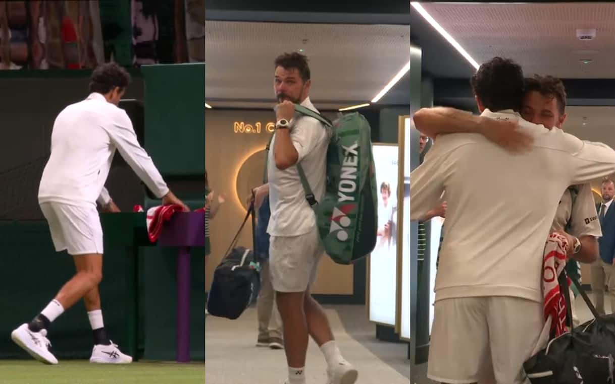 Wimbledon, Berrettini omaggia Wawrinka: corre per dargli l'ultimo asciugamano. VIDEO