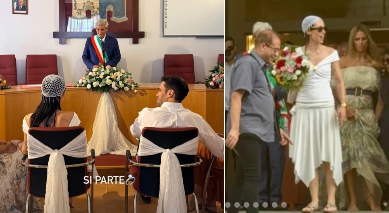 Aurora Ramazzotti e Goffredo Cerza si sono sposati: il look in infradito, il gesto di Michelle Hunziker e la location del matrimonio civile