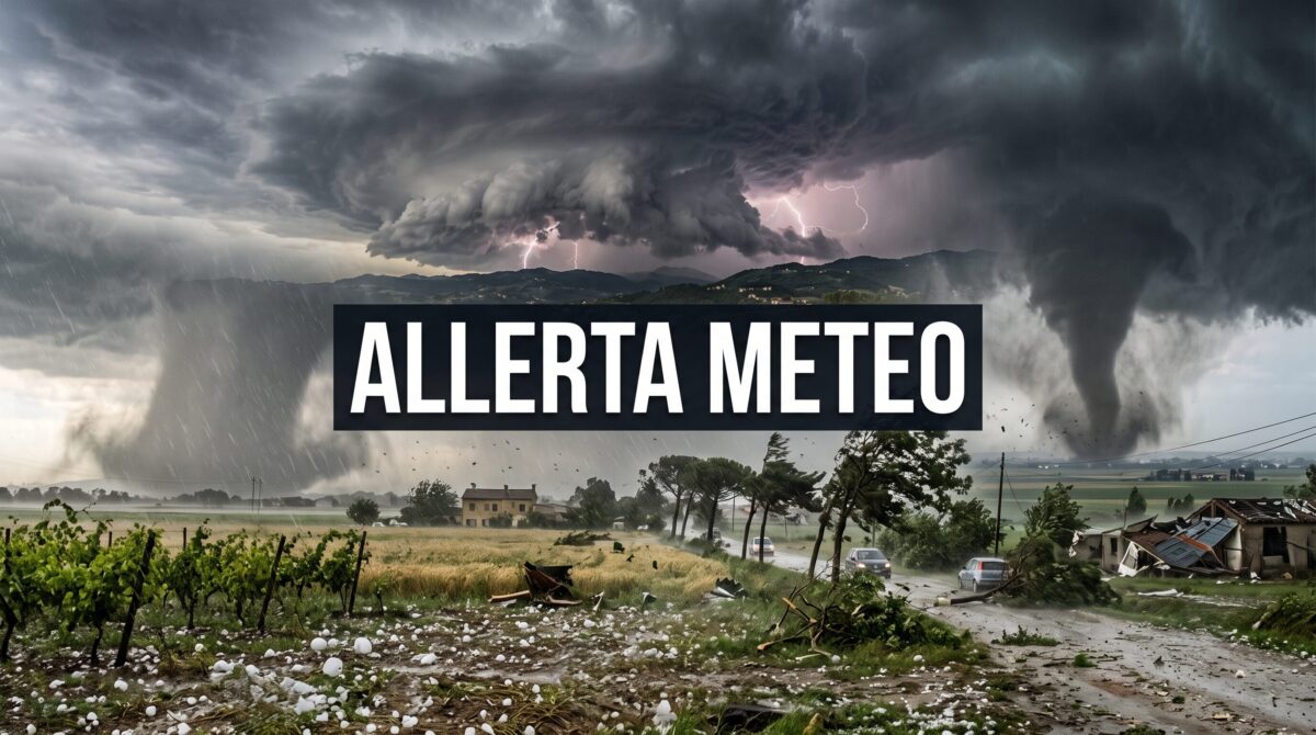 Allerta Meteo: oggi il Nord/Est rischia “tornado mesociclonici, grandine di 7 cm e raffiche oltre 100 km/h”