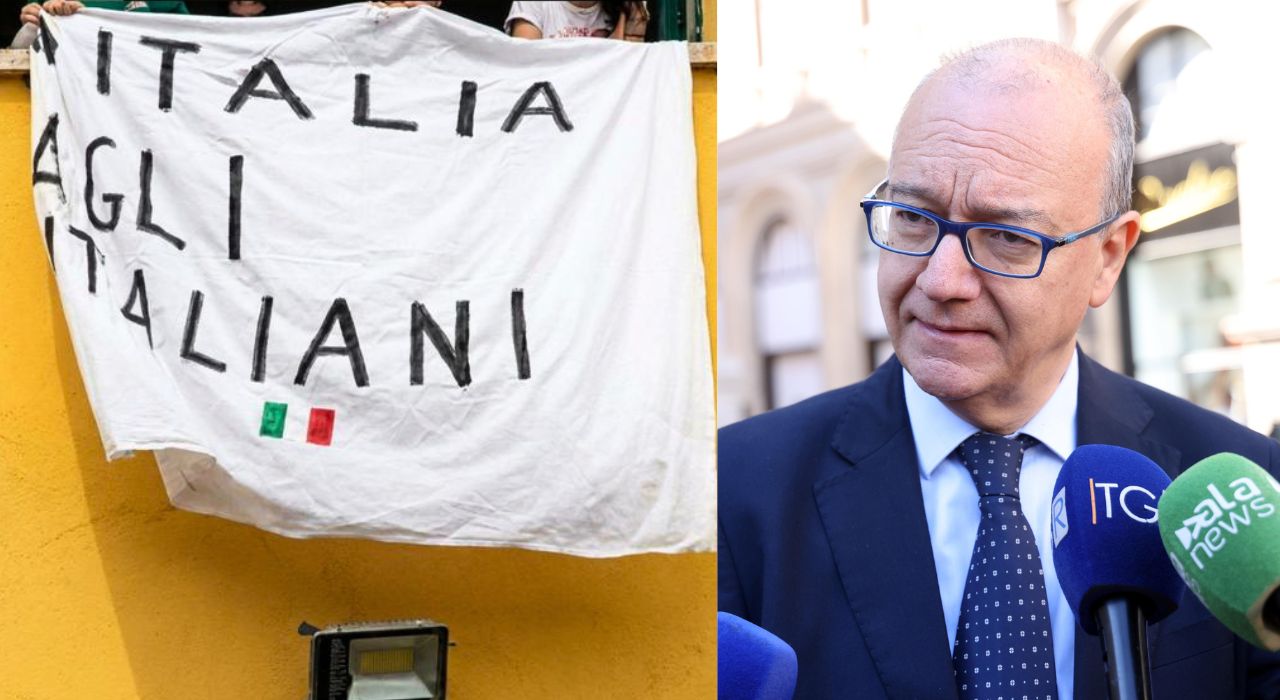 Ispezione a scuola per lo striscione «L'Italia agli italiani», Valditara difende gli studenti di Cesena: «Frase condivisibile»