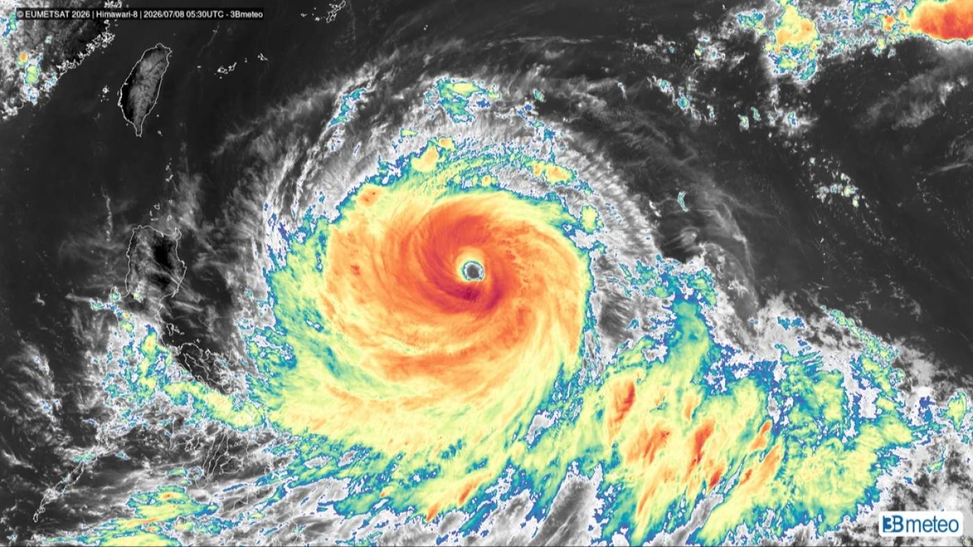 Cronaca Meteo: Il Super Tifone BAVI punta dritto verso Taiwan e la Cina
