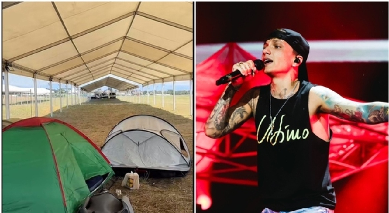 Ultimo, fan già in tenda per il concerto a Tor Vergata, l'appello: «Evitate di mettervi in fila con troppo anticipo. Non esponetevi al caldo»