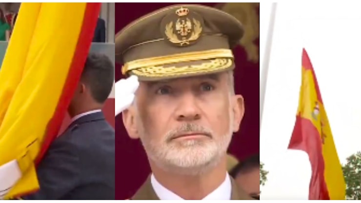 Spagna, cade la bandiera durante l’inno: la reazione del Re diventa virale – Il video - Open