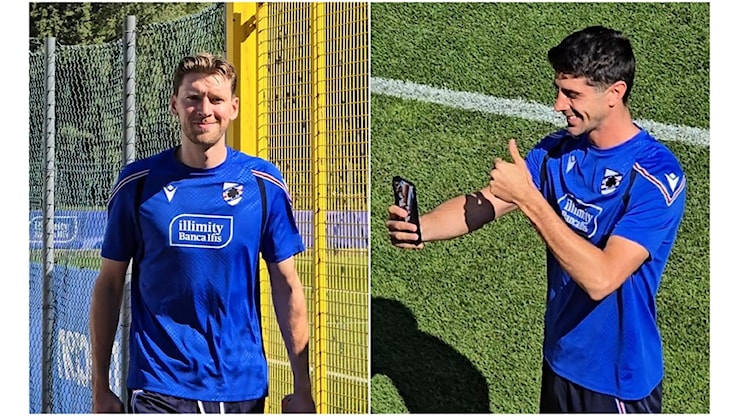 Sampdoria, ufficiali Lauritsen e Ravanelli che raggiungono Temù. Oggi su Telenord l'amichevole con il Taverne - Telenord