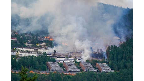 Norvegia, vasto incendio vicino a Oslo distrugge centinaia di case: “Rogo fuori controllo” I Sky TG24