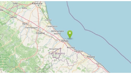 Terremoto di magnitudo 3.2 al largo di Rimini, scossa avvertita lungo la costa romagnola