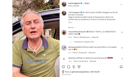 Mario Roggero va in carcere, l'attacco ai giudici e l'ultimo appello: «Ora combattete per me» - Il video