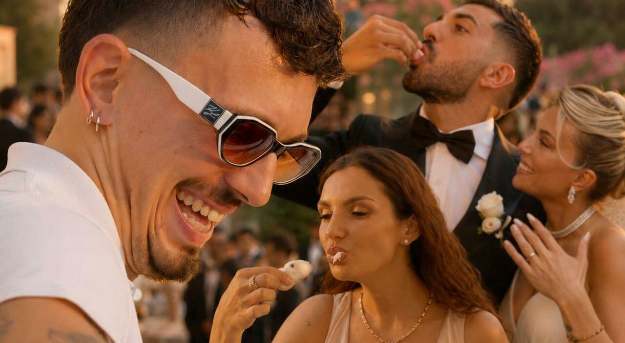 Matrimonio di El Shaarawy, c'era il casaro dei vip: Elettra Lamborghini mangia la mozzarella
